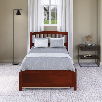 Wood Platform Bed With Trundle