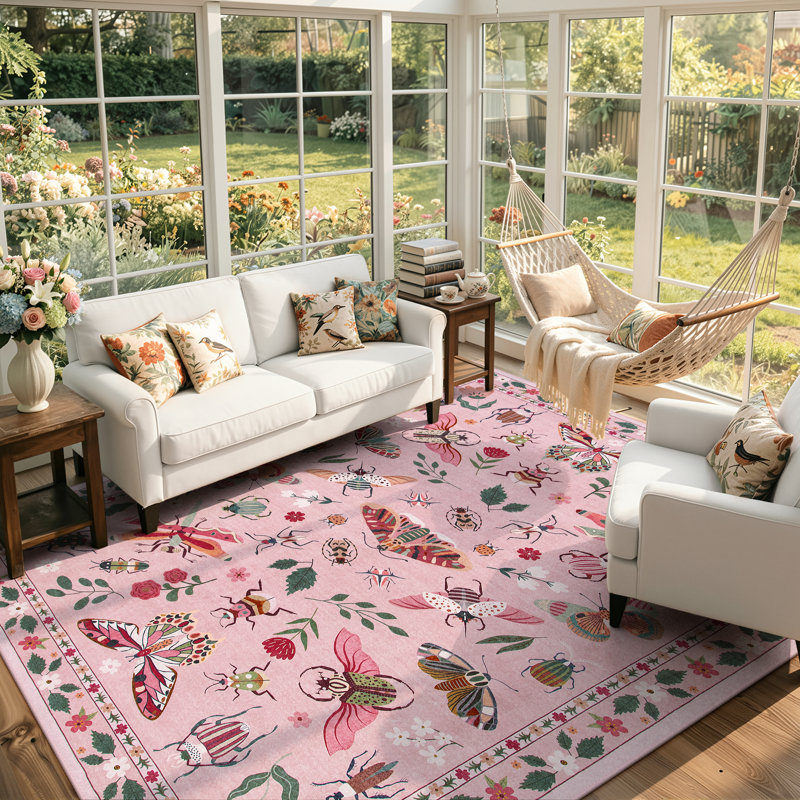 Tapis lavable pour animaux et insectes Goldene, Rectangulaire 8 pi x 10 pi