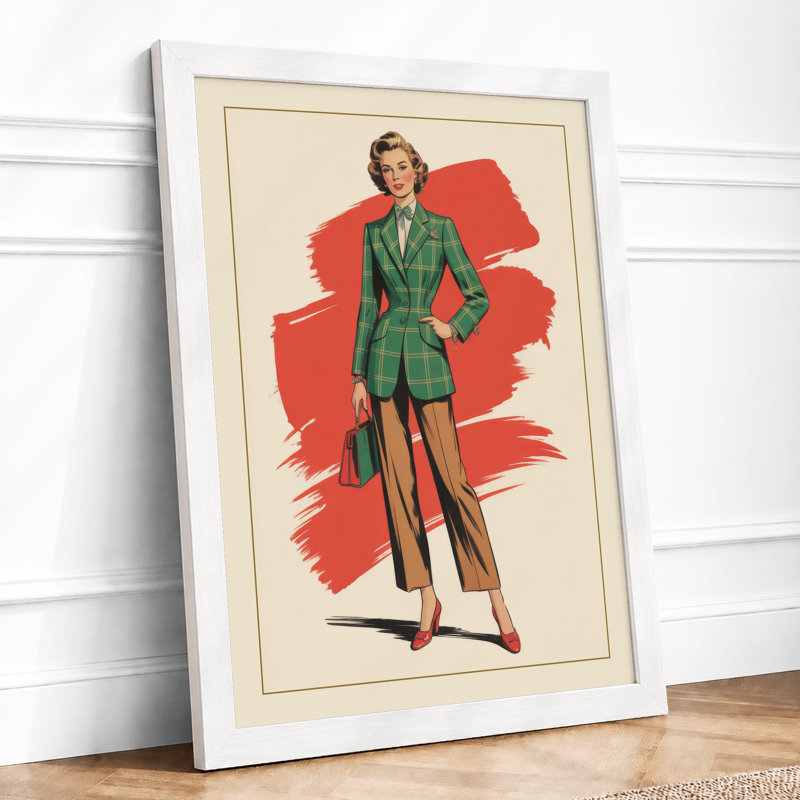 Green Retro - Print, A3 - 42.0 x 29.7 cm, White
