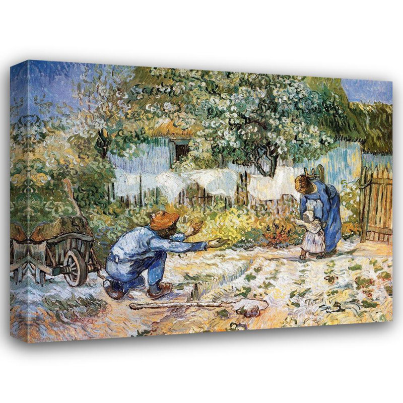 «Vault W» par Van Gogh, Vincent, reproduction d'art sur toile tendue: First Steps