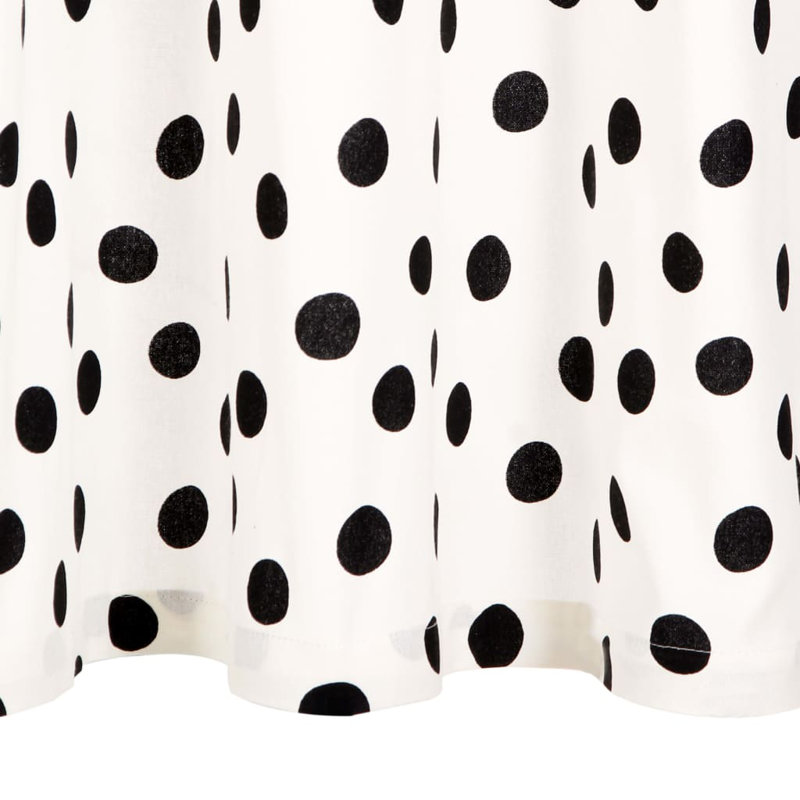 Nunes Cotton Room Darkening Curtain Pair, 140 W x 225 D cm, Black/White