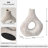 Elara 9" Textured Sculptural Donut Vase (White)-1288351244-1288351245
