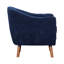 Chaise d'appoint Mid-Century moderne en chenille 1pc