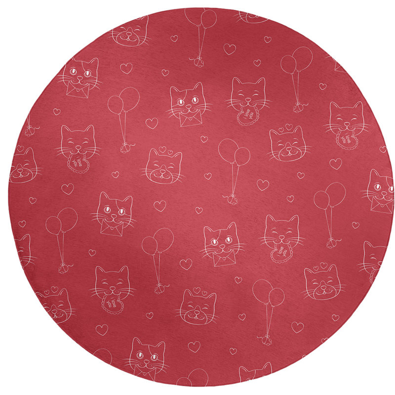 Chenille Indoor Rug, Round 5'