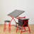 Drafting Table Red With Stool