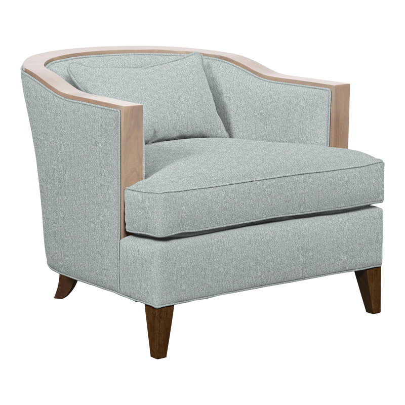 Thom Filicia Home Upholstered Barrel Chair, Havana, Ian Haze Polyester