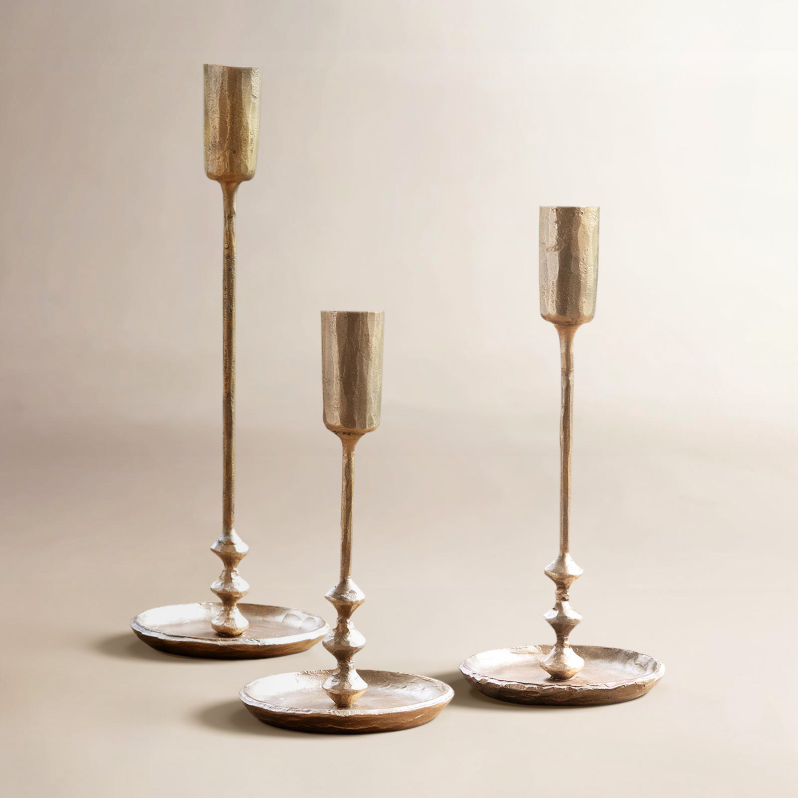 Birch Lane 3 Piece Iron Tabletop Candlestick Set & Reviews | Wayfair