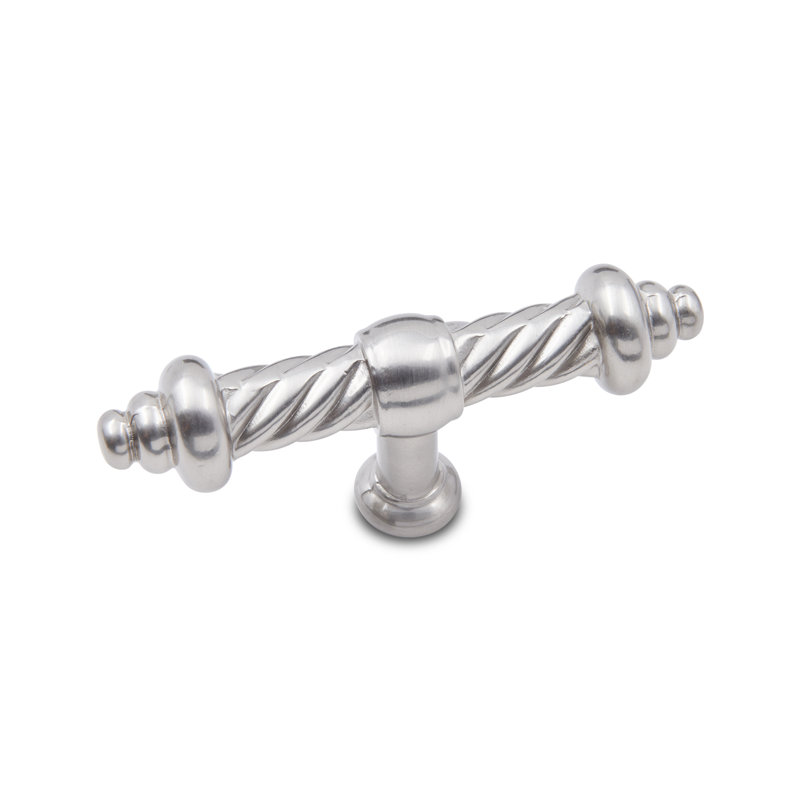 CK Series 3 3/4" Length Bar Knob, Large, Satin Nickel (Pewter)