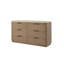 Commode rustique en bois avec façades de tiroirs en corde uniques, parfaite pour ajouter une touche de nature à votre décor.