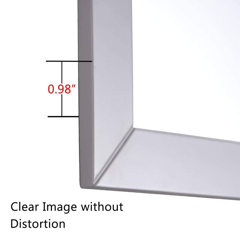 Neile Solid Wood Wall Mirror, Gray