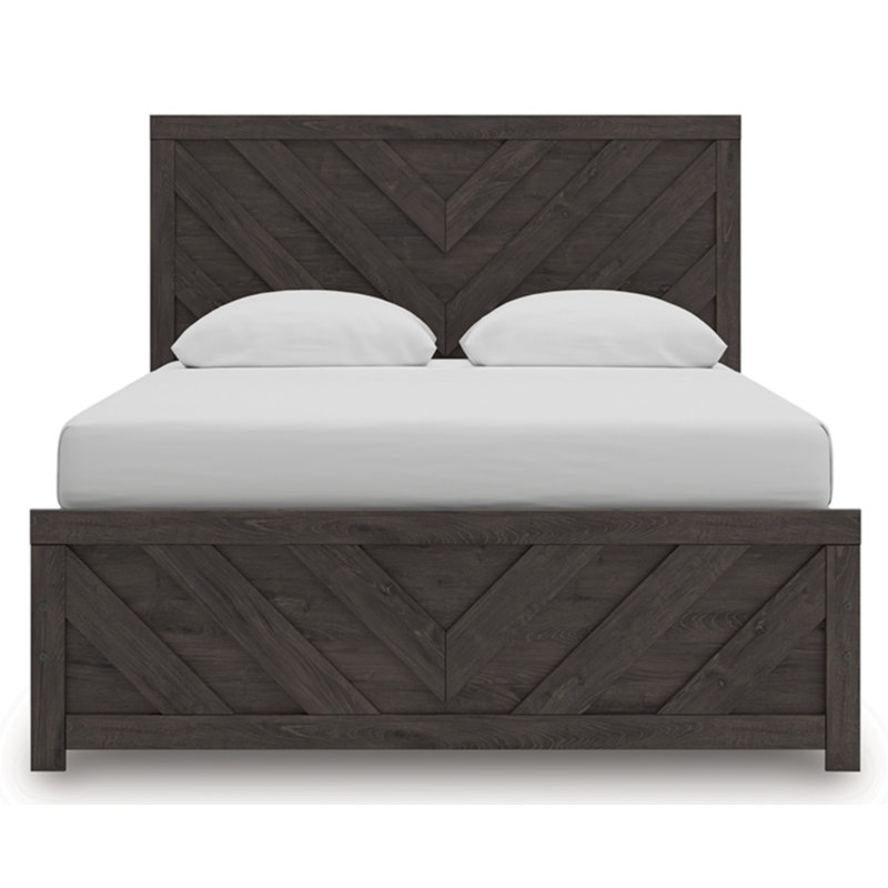 Haley Queen Panel Bed, Gray, Queen