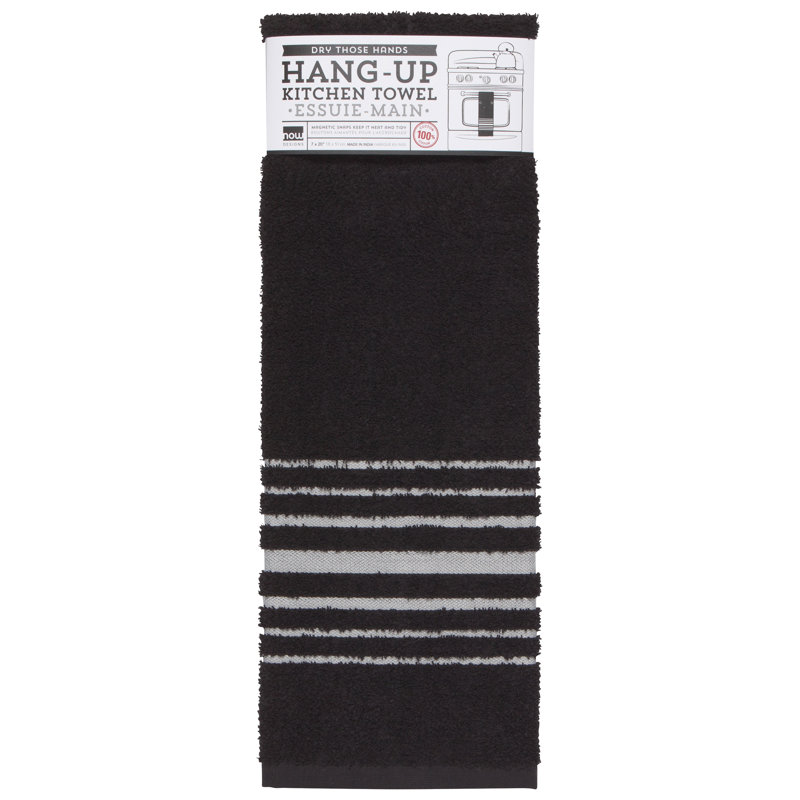 Serviette de thé suspendue, Noir