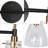 2-Light Dimmable Modern Black/Brass Armed Sconce-1826779073