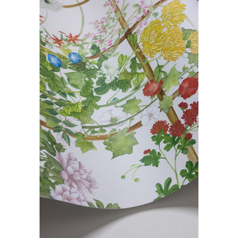 Scenic Flora, Natural White, Non-Woven