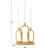 Cole And Grey Metal Interlocked Chains Candle Holder With Rectangle Base