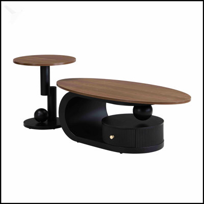 Ensemble de 2 tables gigognes Luxury