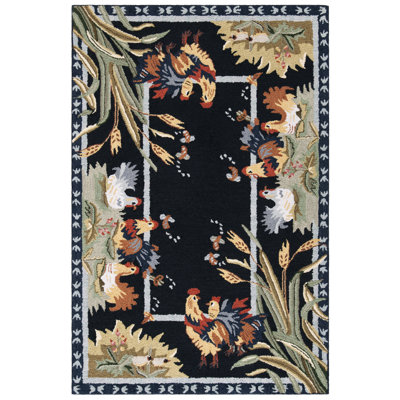 Kinchen Hand Hooked Wool Oriental Rug