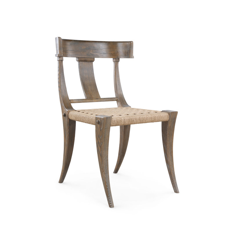 Milos Solid Wood Dining Chair, Driftwood