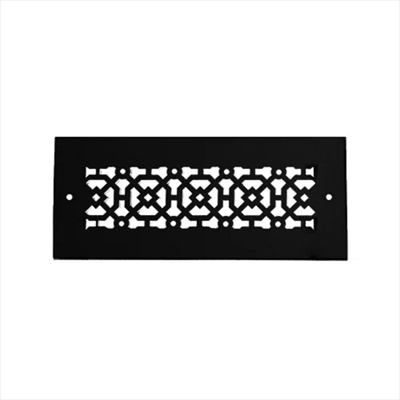 Ouverture de conduit 3 po x 10 po AIR RETOUR | Grille d'air lourde en fonte d'aluminium (5 po x 12 po au total) | Thermolaqué