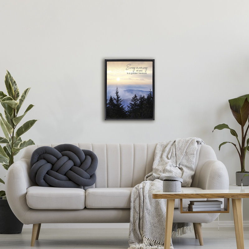 Cadre flottant «Every Memory of You», conception par Lori Deiter, Cadre flottant noir de jais, H 21 po x l 17 po