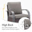Ensemble de conversation en rotin fabriqué à la main avec chaises pivotantes Bobra-58552221