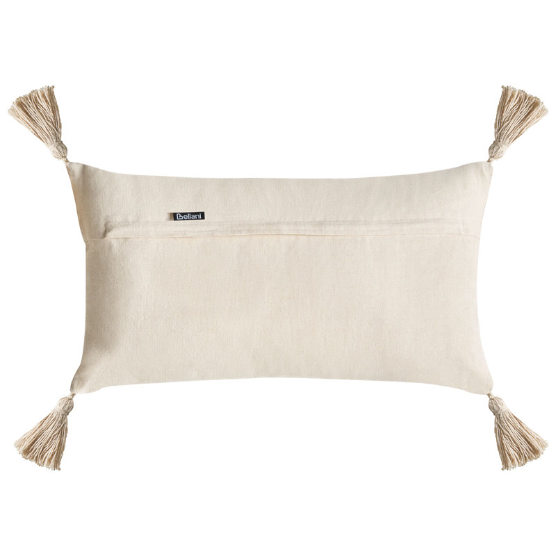 Floral Beige Rectangular Cushion