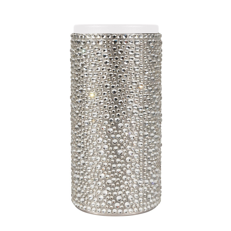 Grand isolateur en acier inoxydable Strass, Argent argent