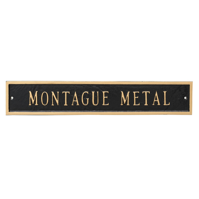 Plaque d'adresse murale sur 1 ligne classique, Noir / Blanc, Oui
