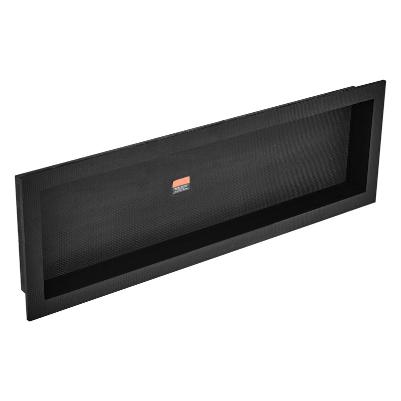Niche de douche noire 16 po x 50 po pour carrelage encastré imperméable avec coins carrés, tablette de rangement pour savon de salle de bain moderne VEVOR