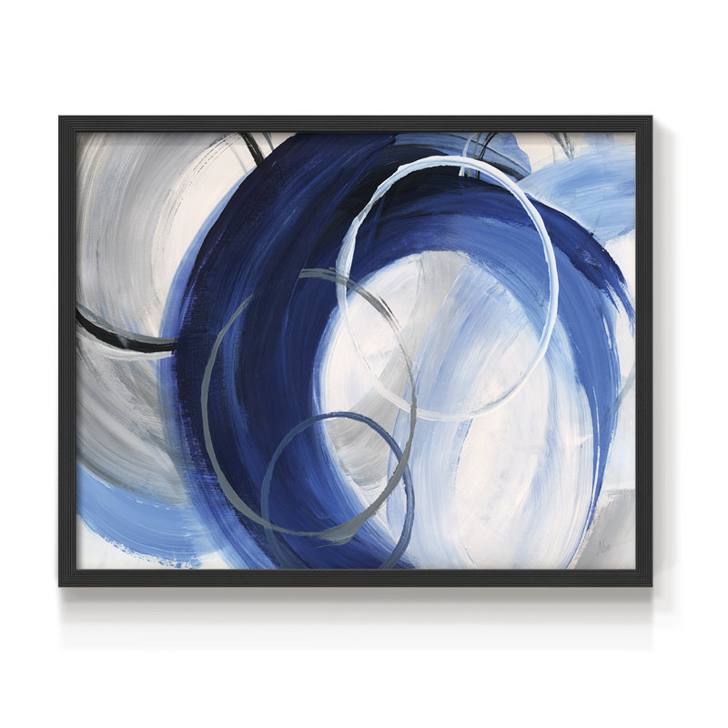 Indigo - anneaux - reproduction encadrée, Noir, noir, noir, noir, H 16 po x l 20 po