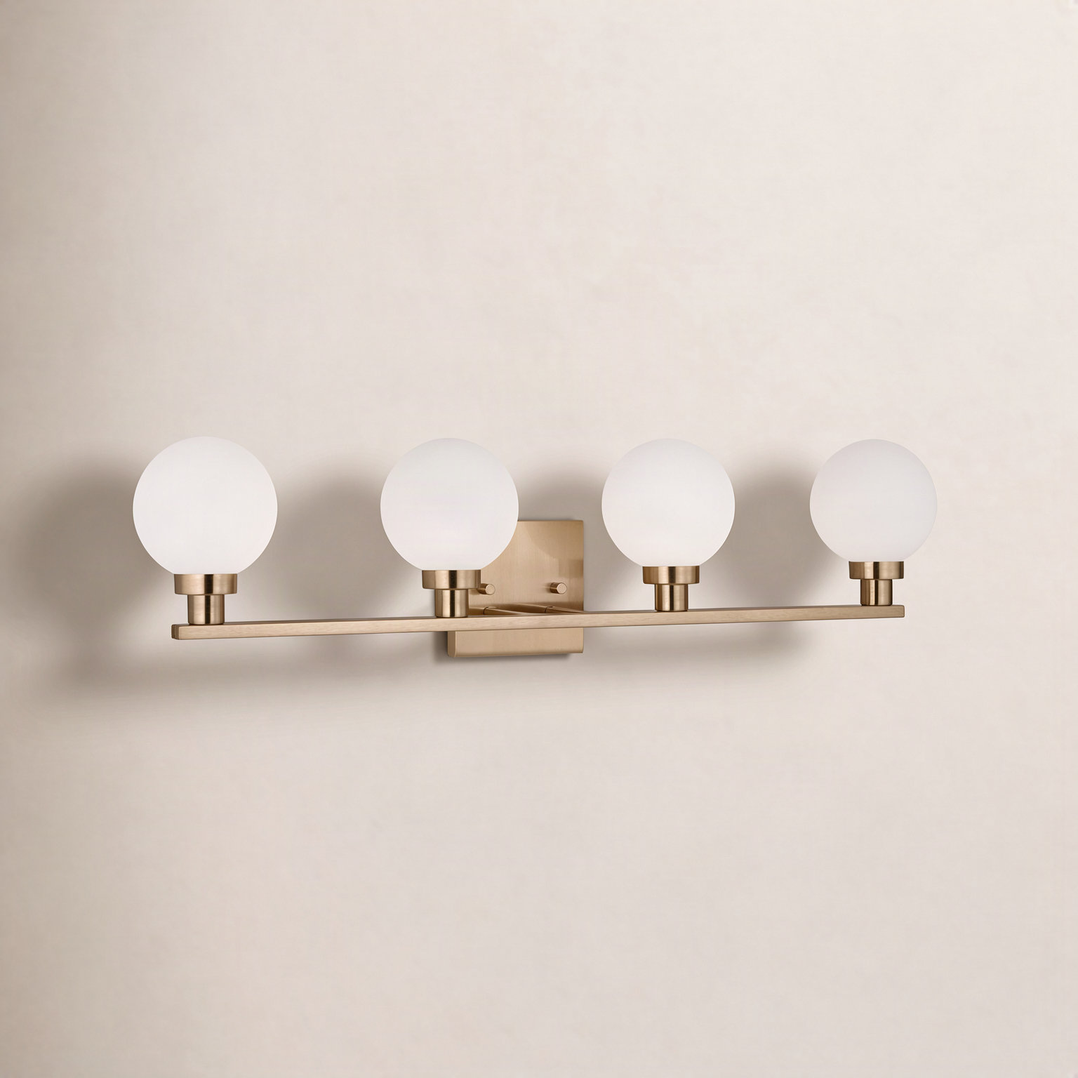 Janne 4 Light Dimmable Vanity Light, Satin Brass