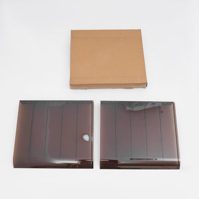Auvent de fenêtre translucide en 2 pièces, marquise d'entrée robuste en polycarbonate pour patio ou porche, ignifugé et résistant aux chocs, abri contre la pluie