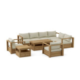 Copacabana Outdoor 7 - Piece Teak Conversation Set