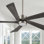 Ventilateur de plafond 60 po à intensité variable moderne avec lumières DEL et télécommande