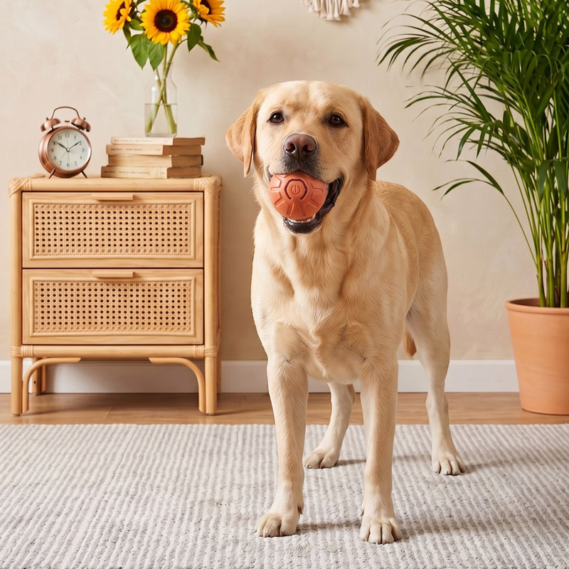 2pcs Rechargeable Interactive Pet Ball Toys with LED Lights