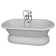 Columbus 61'' x 31'' Freestanding Soaking Cast Iron Bathtub with Faucet