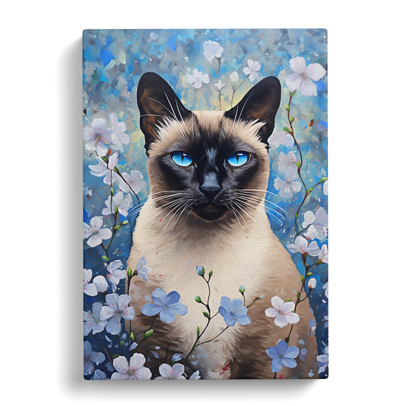 Siamese Cat Informel - No Frame Print, 76cm H x 50cm W x 3cm D