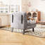 Lit convertible gris de 31,5 po, chaise avec dossier réglable, tissu de velours pour la décoration de bureau à domicile 31,5 po et coussin, structure en acier, housse, canapé-lit gris et confortable