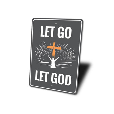Panneaux religieux en aluminium «Let God»