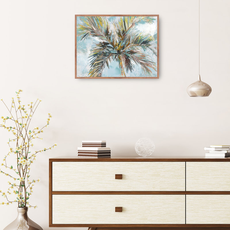 Inlet Palms by Studio Arts Canvas Art Print, 43" H x 57" W x 1.5" D, Taupe Framed Canvas