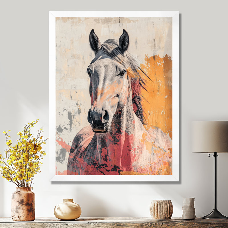 Dughall - Animals Wall Art Prints, H 40 po x l 30 po, Picture Framed, Blanc