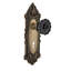 Victorian Plate with Decorative Keyhole and Crystal Black Door Knob-1971012508