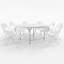 Table pliante en plastique avec 10 chaises pliantes pour l'extérieur-616166436-616166432