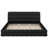 King Size Upholstered Platform Bed, Black-406820693