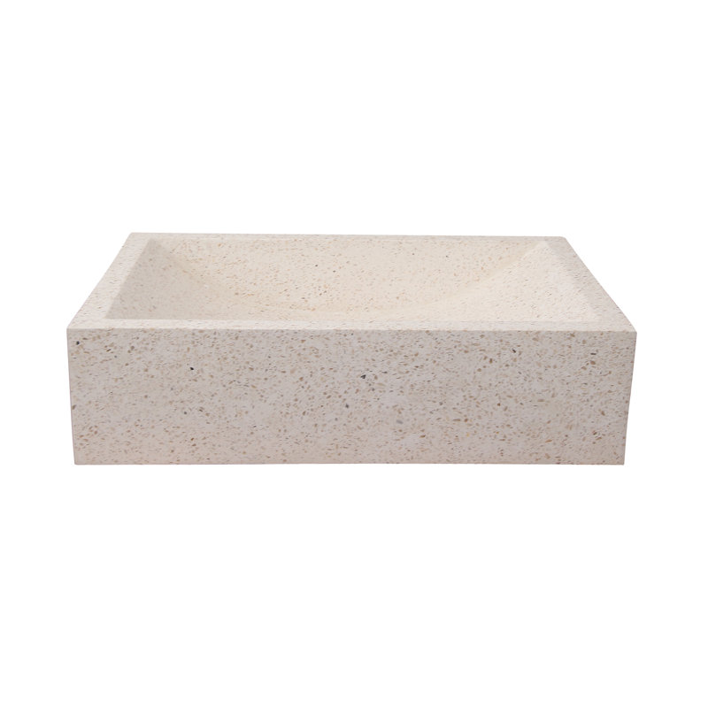 Barclay Eldon 13.875'' Concrete Rectangular Bathroom Sink, White 