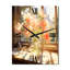 Belles fleurs roses dans un vase ensoleillé II - Horloge murale fleurs-99640734