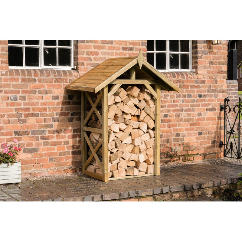 Apex 134.8cm W x 85.5cm D Solid Wood Log Store