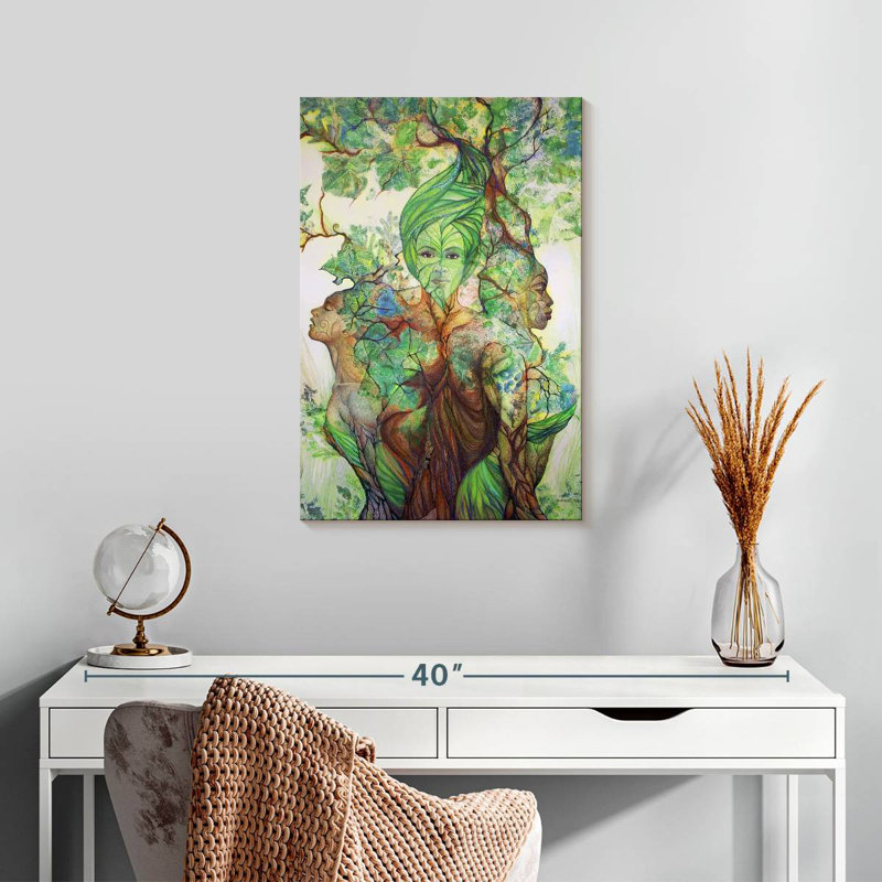 Kelan, la fée des arbres, H 24 po x l 16 po