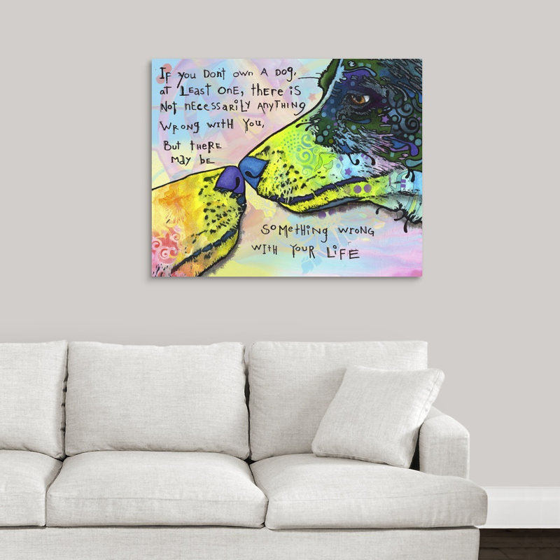 «Of Life and Dog» par Dean Russo, reproduction rectangulaire, Toile, H 8 po x l 10 po x P 1,5 po