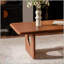 Table basse moderne en bois minimaliste moderne avec pieds en forme de U, finition noyer pour le salon et le bureau personnel